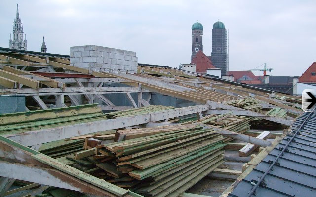 Rückbau Dachkonstruktionen